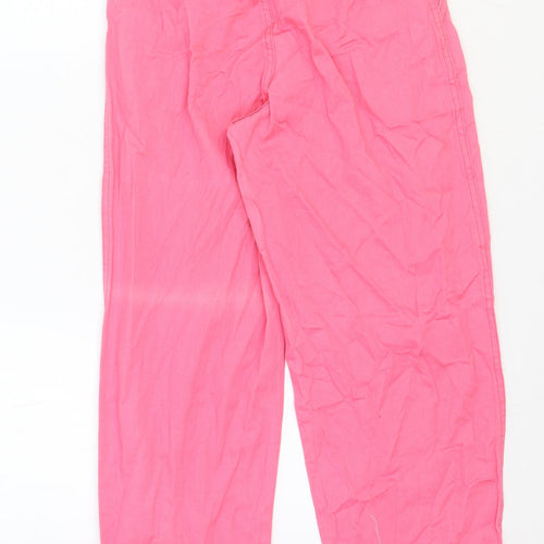Tuckers Womens Pink Cotton Trousers Size 26 in Regular Zip