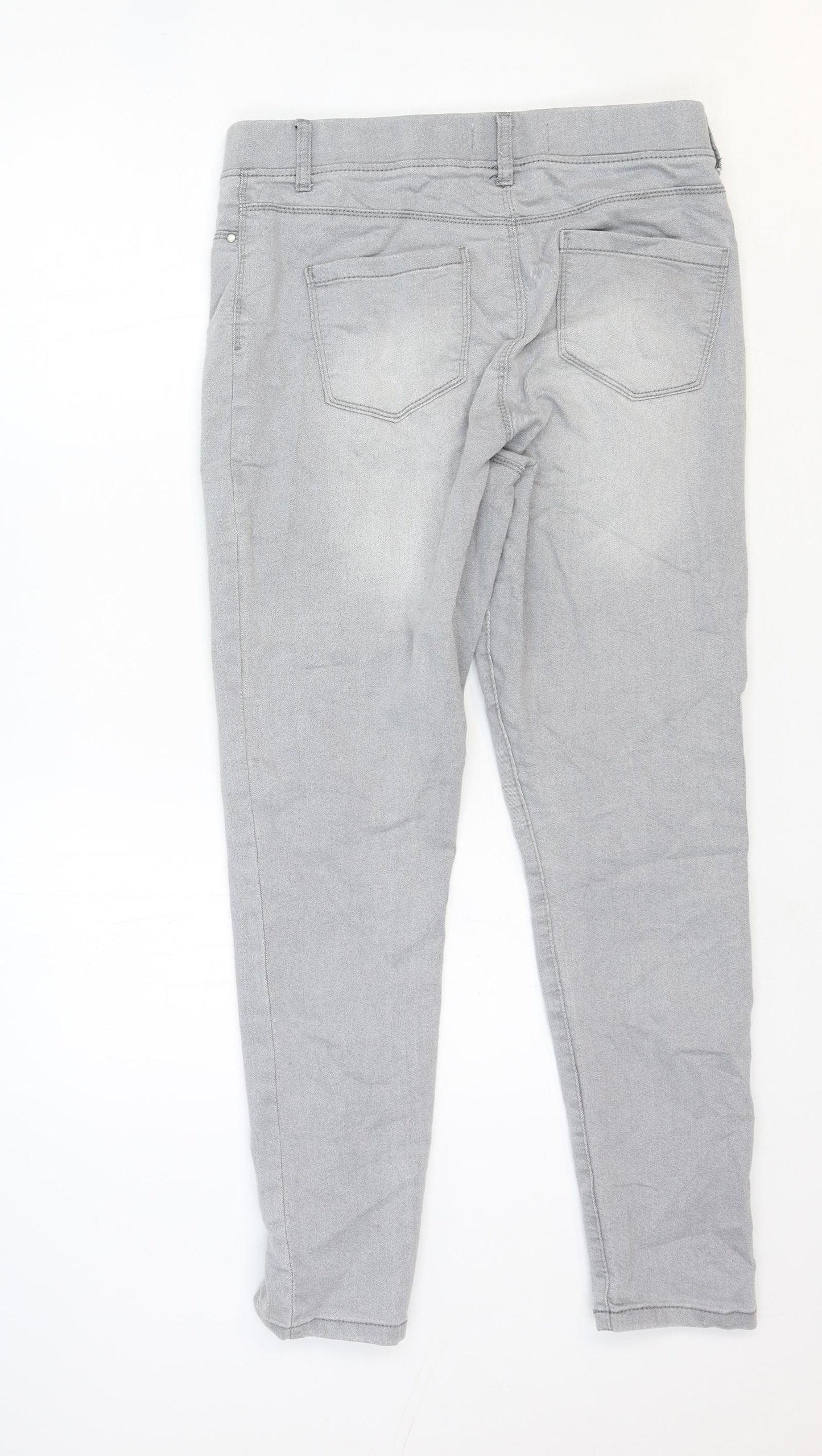 PEP&CO Womens Grey Cotton Jegging Jeans Size 12 Regular