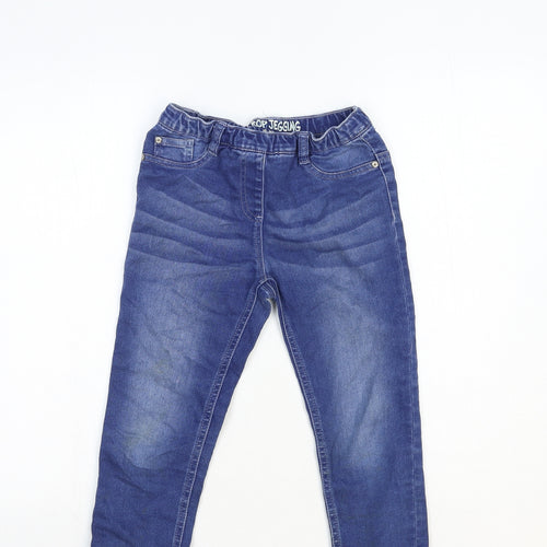 NEXT Girls Blue Cotton Skinny Jeans Size 9 Years Regular