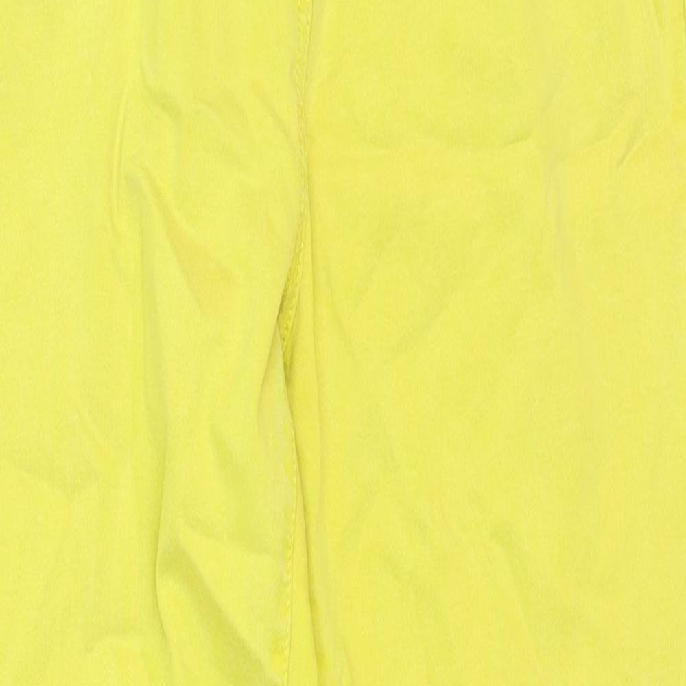 NEXT Womens Yellow Cotton Skinny Jeans Size 14 Regular Zip