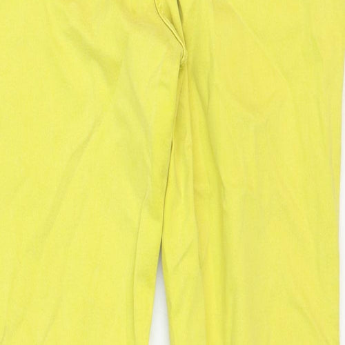 NEXT Womens Yellow Cotton Skinny Jeans Size 14 Regular Zip
