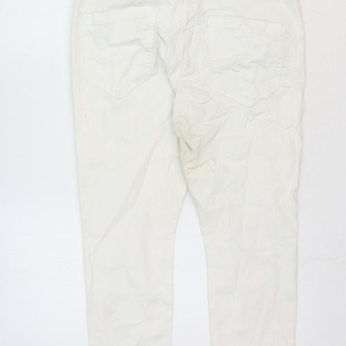 VERO MODA Womens White Cotton Straight Jeans Size 32 in Regular Zip