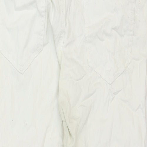 VERO MODA Womens White Cotton Straight Jeans Size 32 in Regular Zip