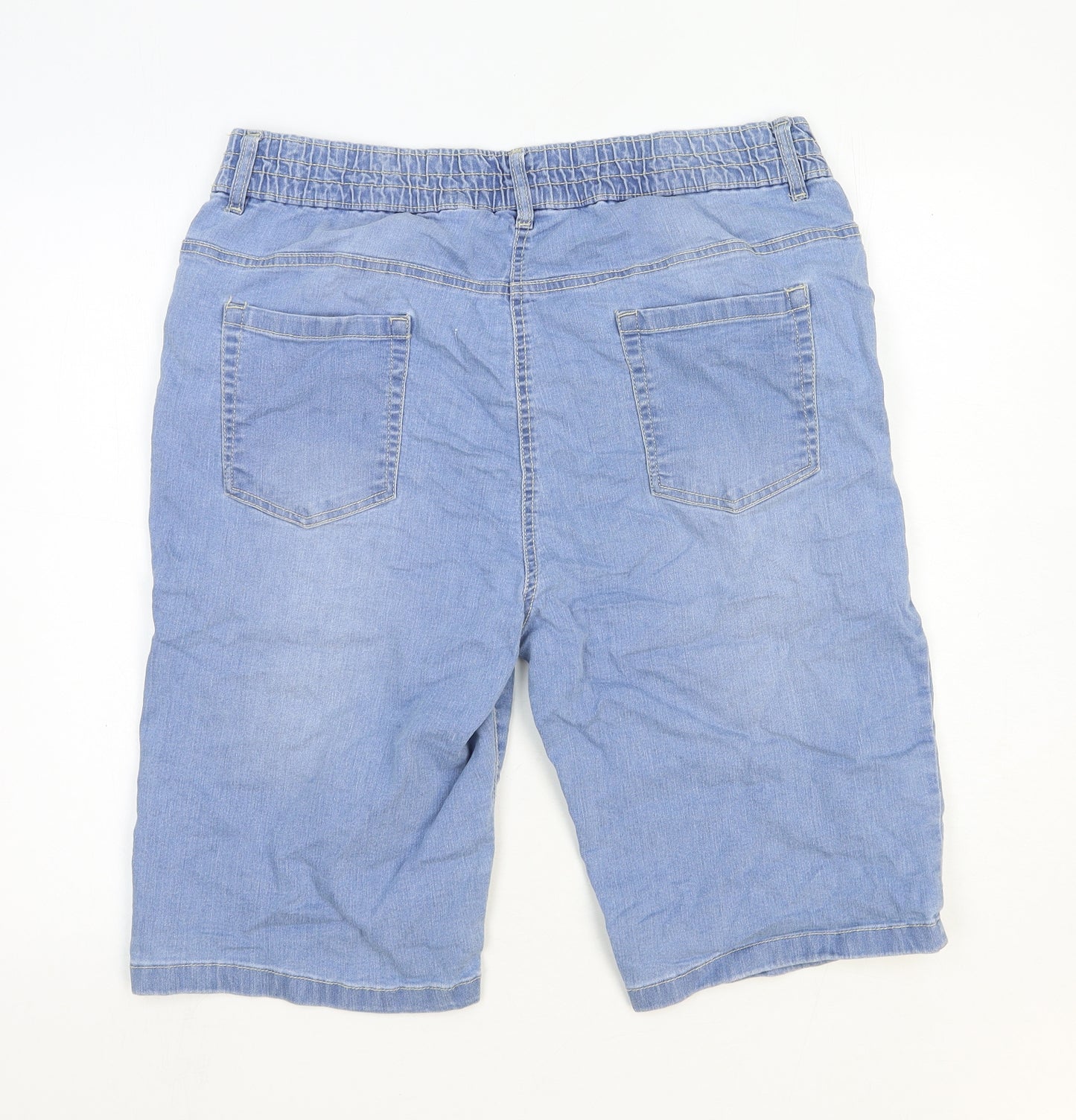 Preworn Womens Blue Cotton Chino Shorts Size 22 Regular