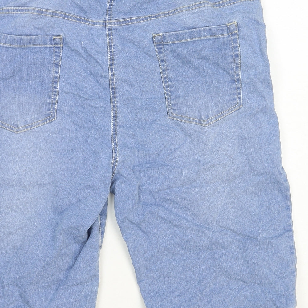 Preworn Womens Blue Cotton Chino Shorts Size 22 Regular