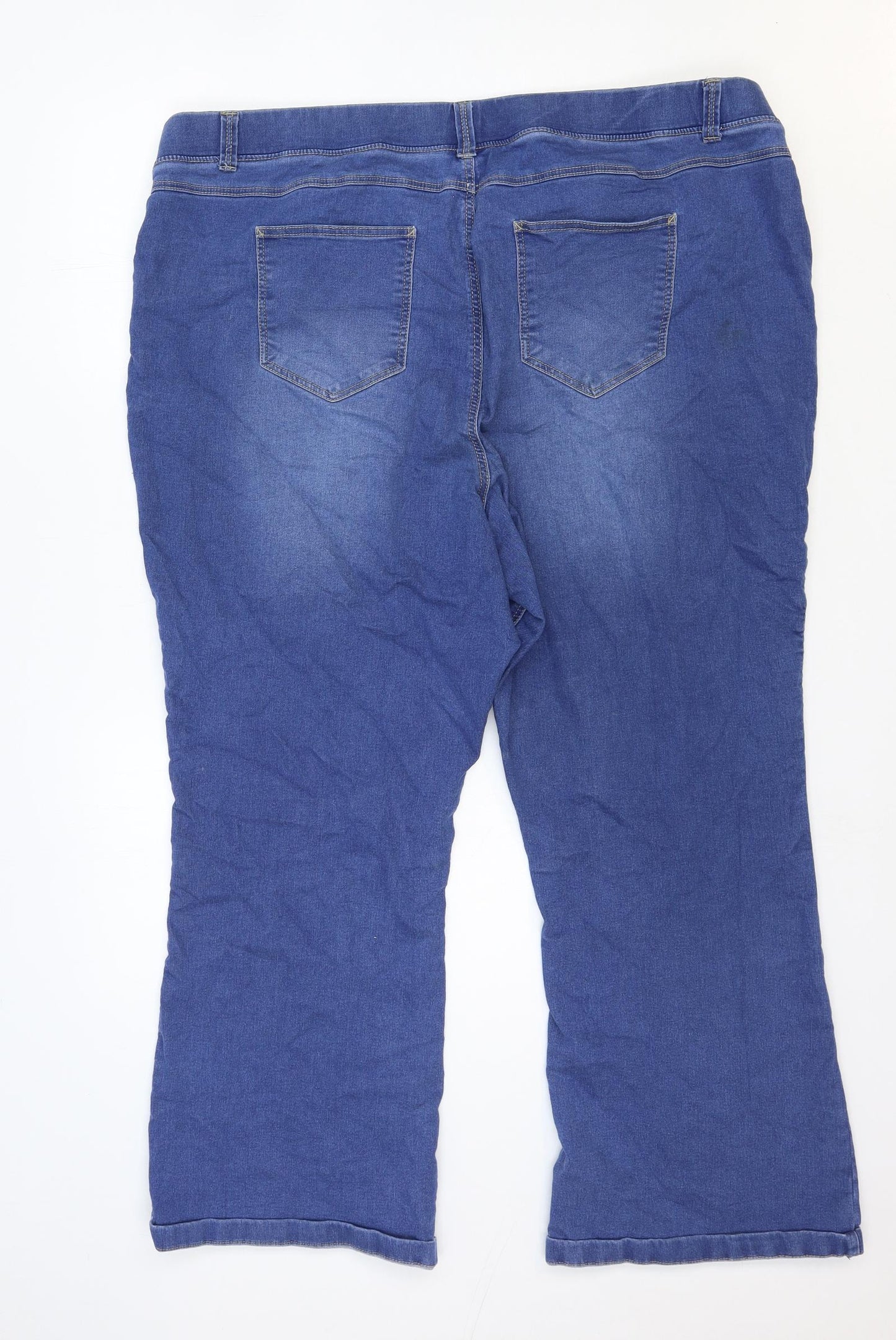 Simply Be Womens Blue Cotton Bootcut Jeans Size 30 Regular
