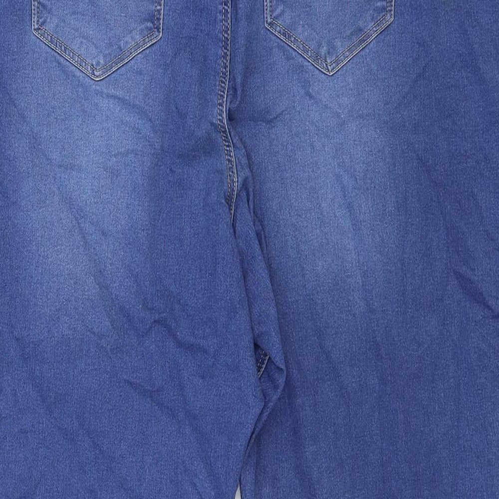 Simply Be Womens Blue Cotton Bootcut Jeans Size 30 Regular