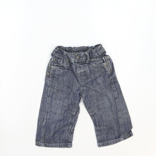 NEXT Boys Blue Cotton Jogger Jeans Size 18-24 Months L50 cm Snap