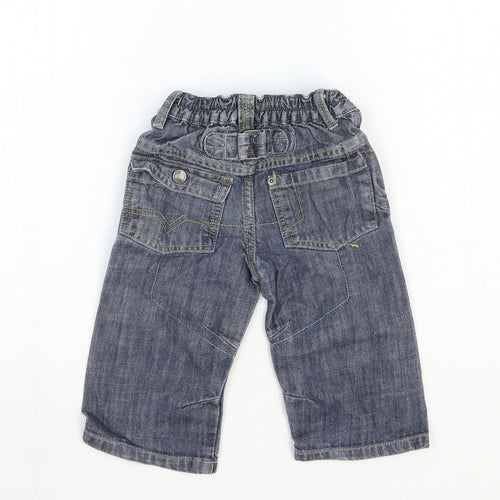 NEXT Boys Blue Cotton Jogger Jeans Size 18-24 Months L50 cm Snap