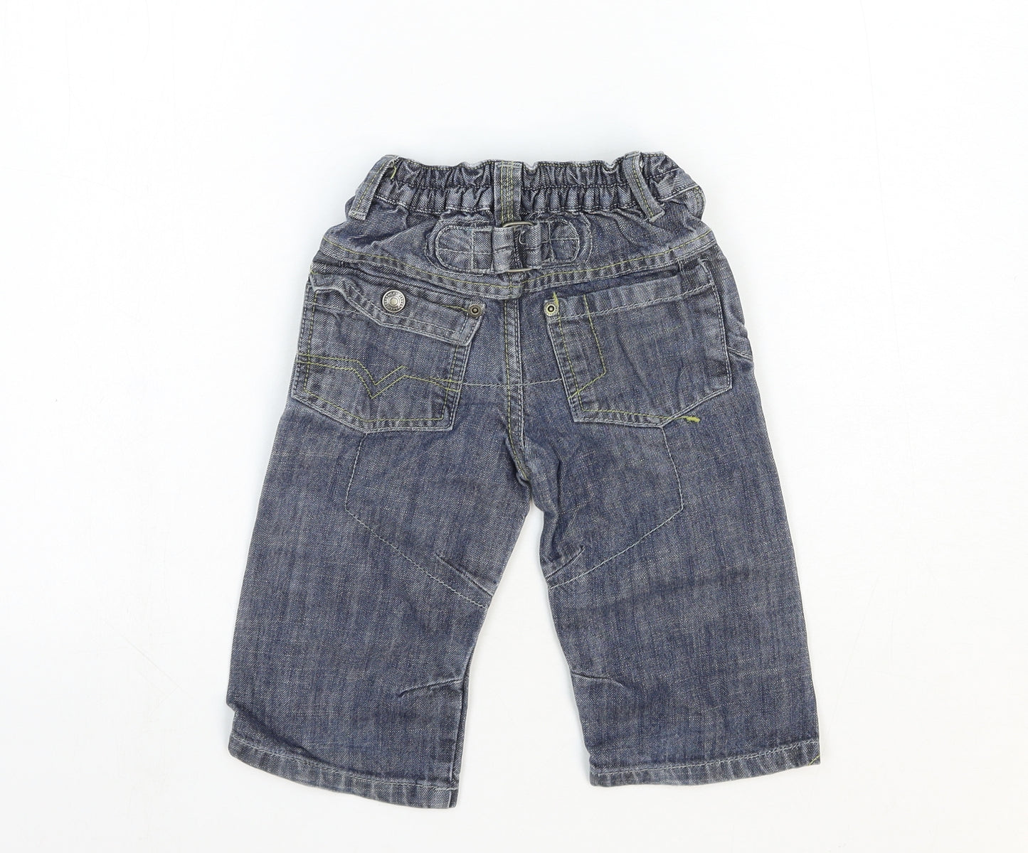 NEXT Boys Blue Cotton Jogger Jeans Size 18-24 Months L50 cm Snap