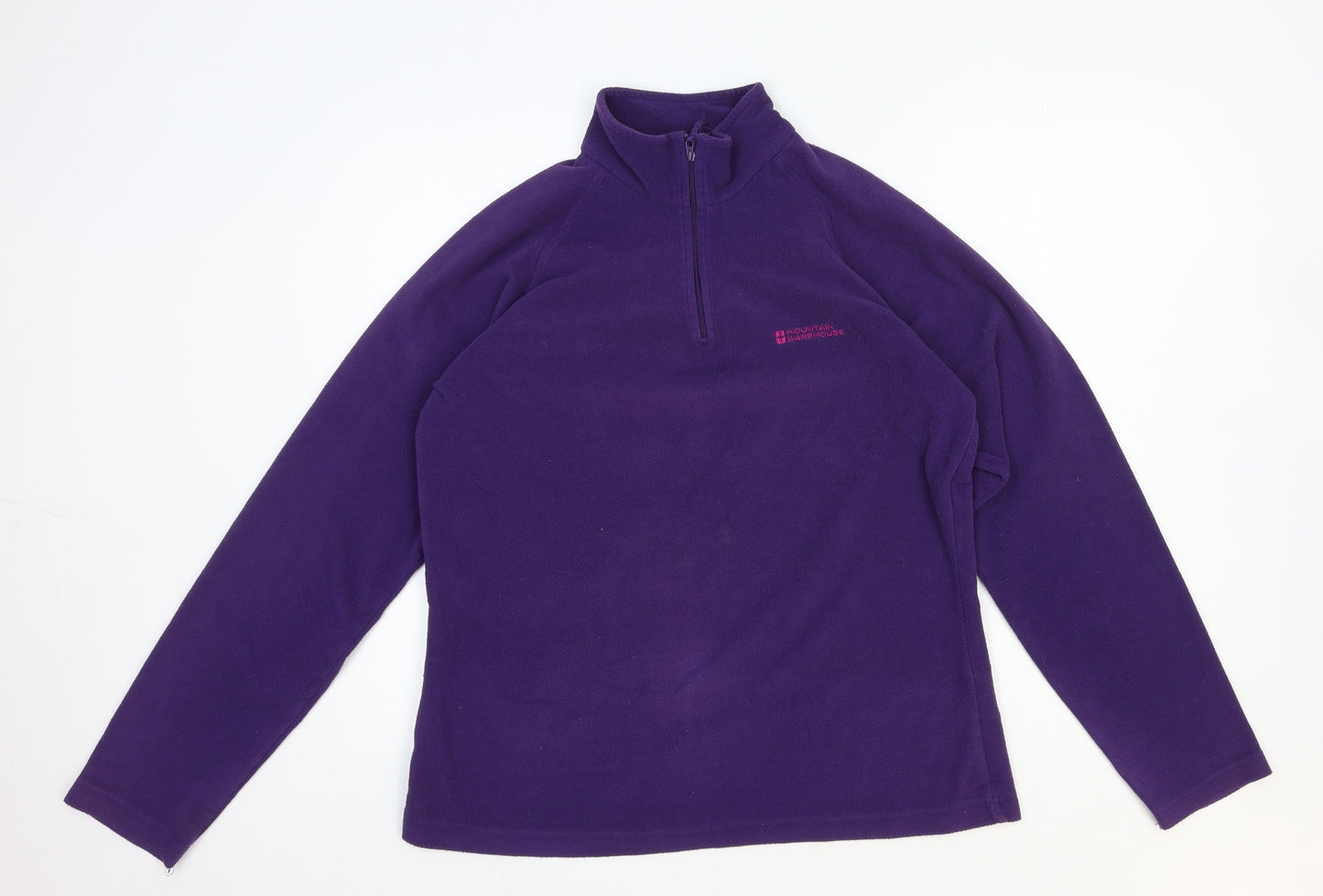 Mountain Warehouse Womens Purple Polyester Pullover Sweatshirt Size 14 Zip