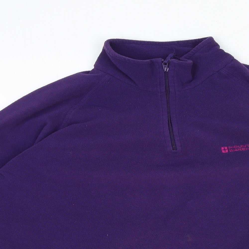 Mountain Warehouse Womens Purple Polyester Pullover Sweatshirt Size 14 Zip