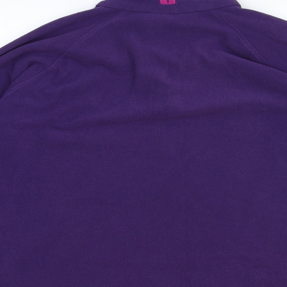 Mountain Warehouse Womens Purple Polyester Pullover Sweatshirt Size 14 Zip