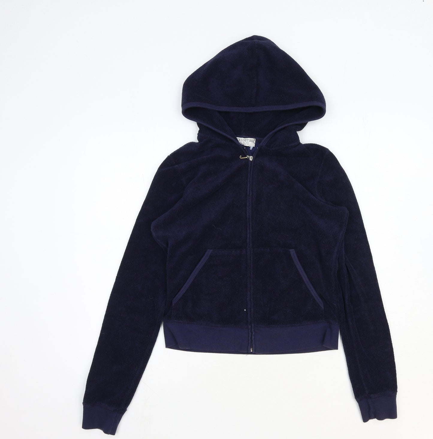 Juicy Couture Womens Blue Polyester Full Zip Hoodie Size XL Zip