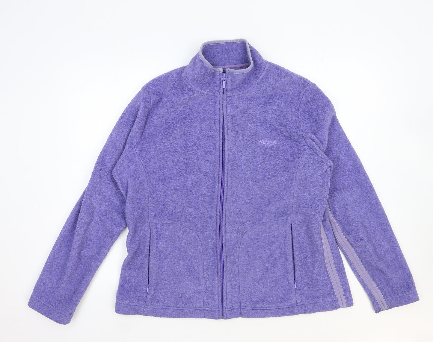 Maine Womens Purple Jacket Size 16 Zip