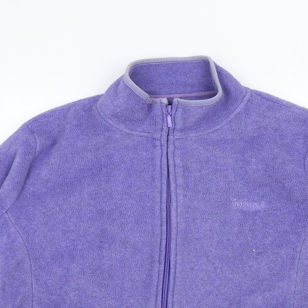 Maine Womens Purple Jacket Size 16 Zip