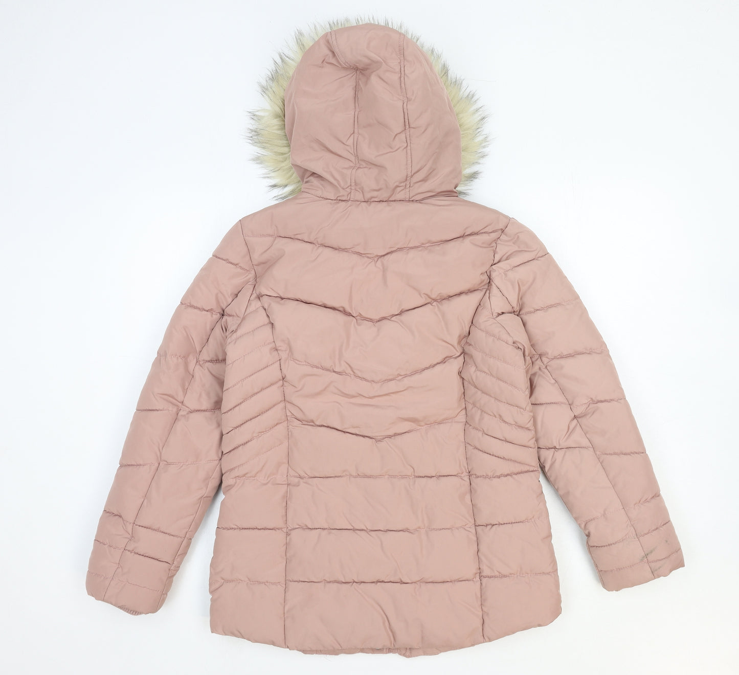 Primark Girls Pink Quilted Coat Size 12-13 Years Zip