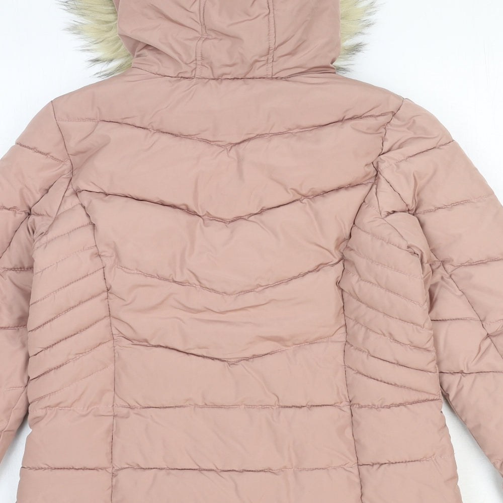 Primark Girls Pink Quilted Coat Size 12-13 Years Zip