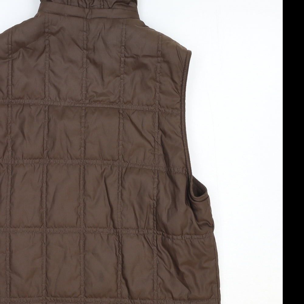 Klass Womens Brown Gilet Jacket Size 14 Zip