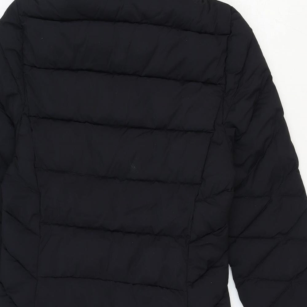 Good Move Womens Black Quilted Coat Size 10 Zip