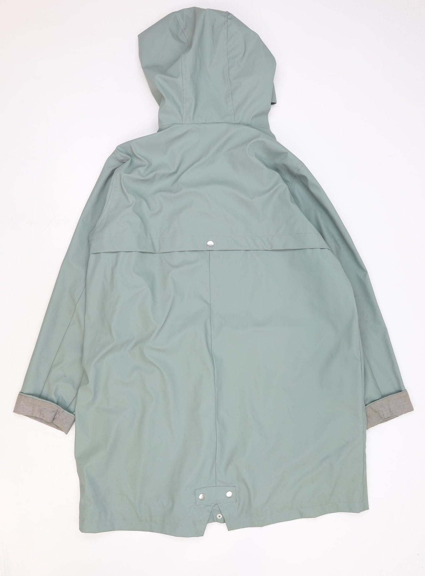 TU Womens Green Rain Coat Coat Size 18 Zip
