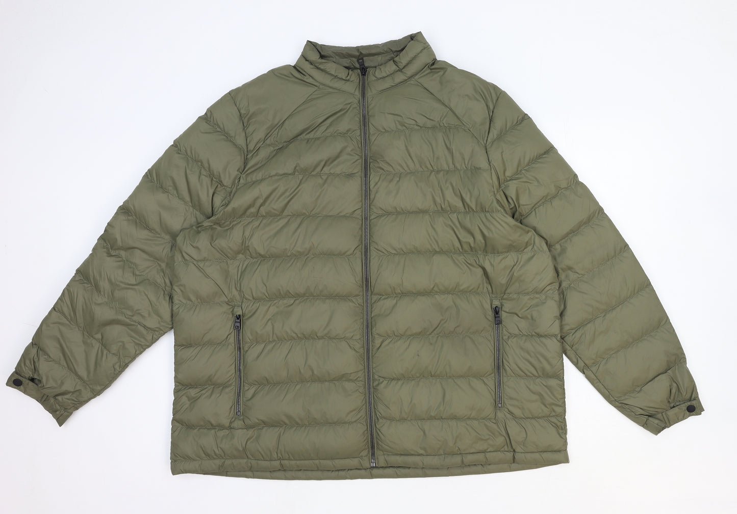 Marks and Spencer Womens Green Quilted Jacket Size 4XL Zip
