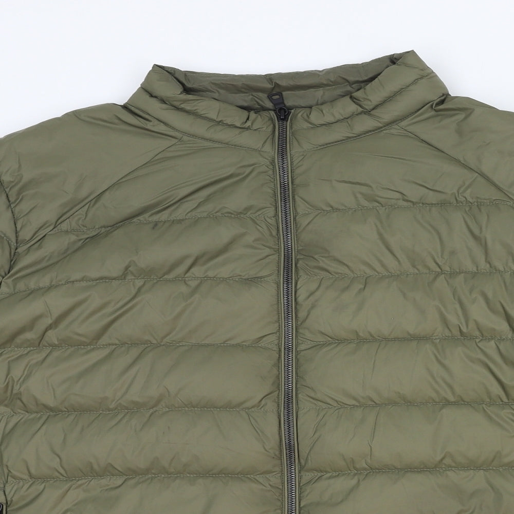 Marks and Spencer Womens Green Quilted Jacket Size 4XL Zip