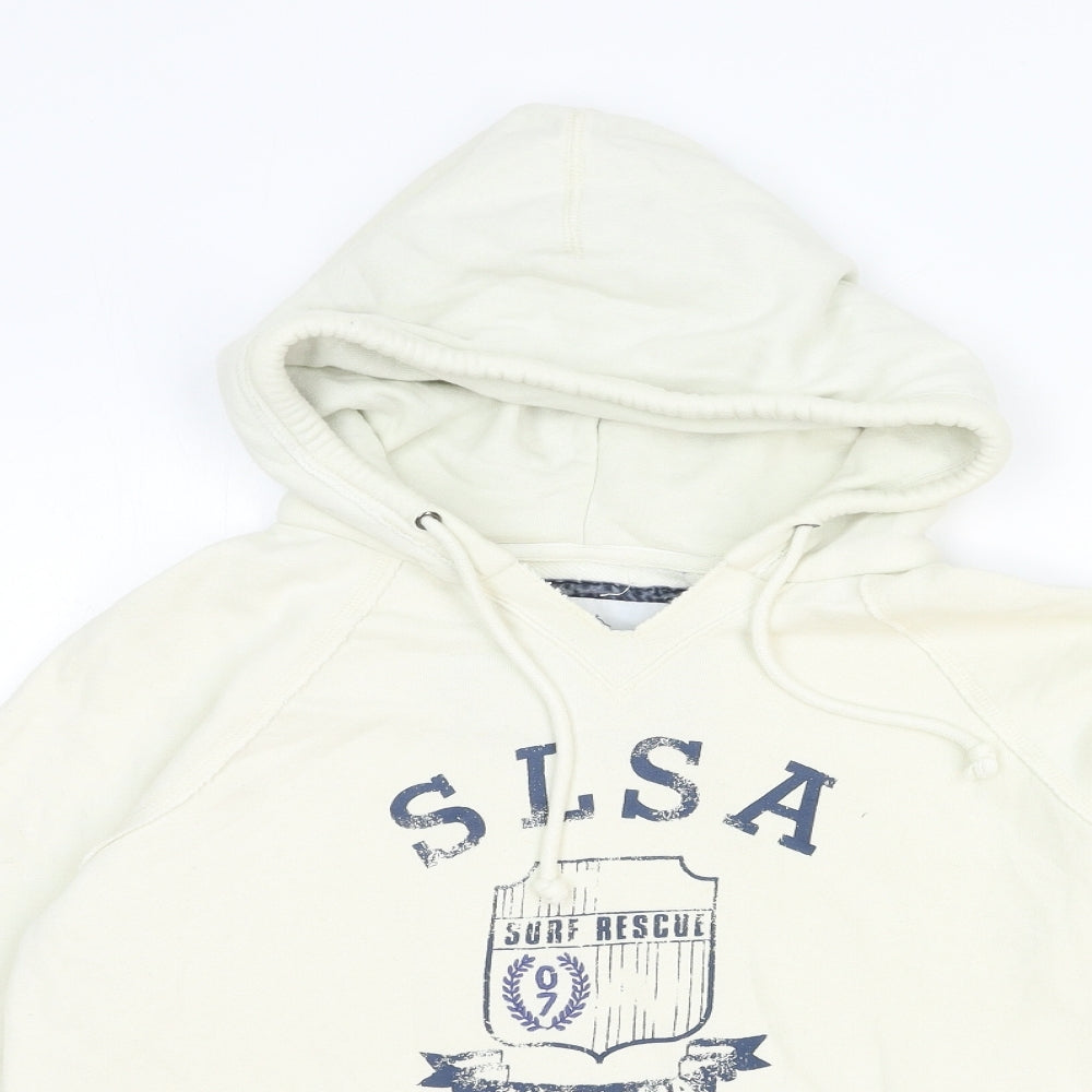 Between the flags Womens White Cotton Pullover Hoodie Size 10 Pullover - SLSA