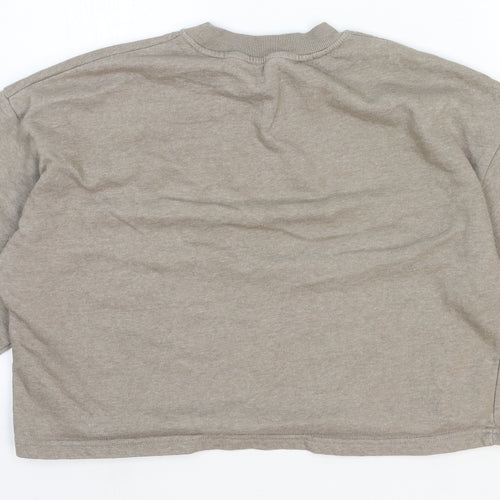 Primark Womens Brown Cotton Pullover Sweatshirt Size 6 Pullover - Cropped