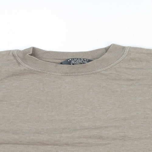 Primark Womens Brown Cotton Pullover Sweatshirt Size 6 Pullover - Cropped