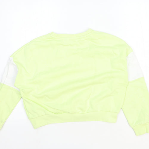 Marks and Spencer Girls Yellow Cotton Pullover Sweatshirt Size 10-11 Years Pullover