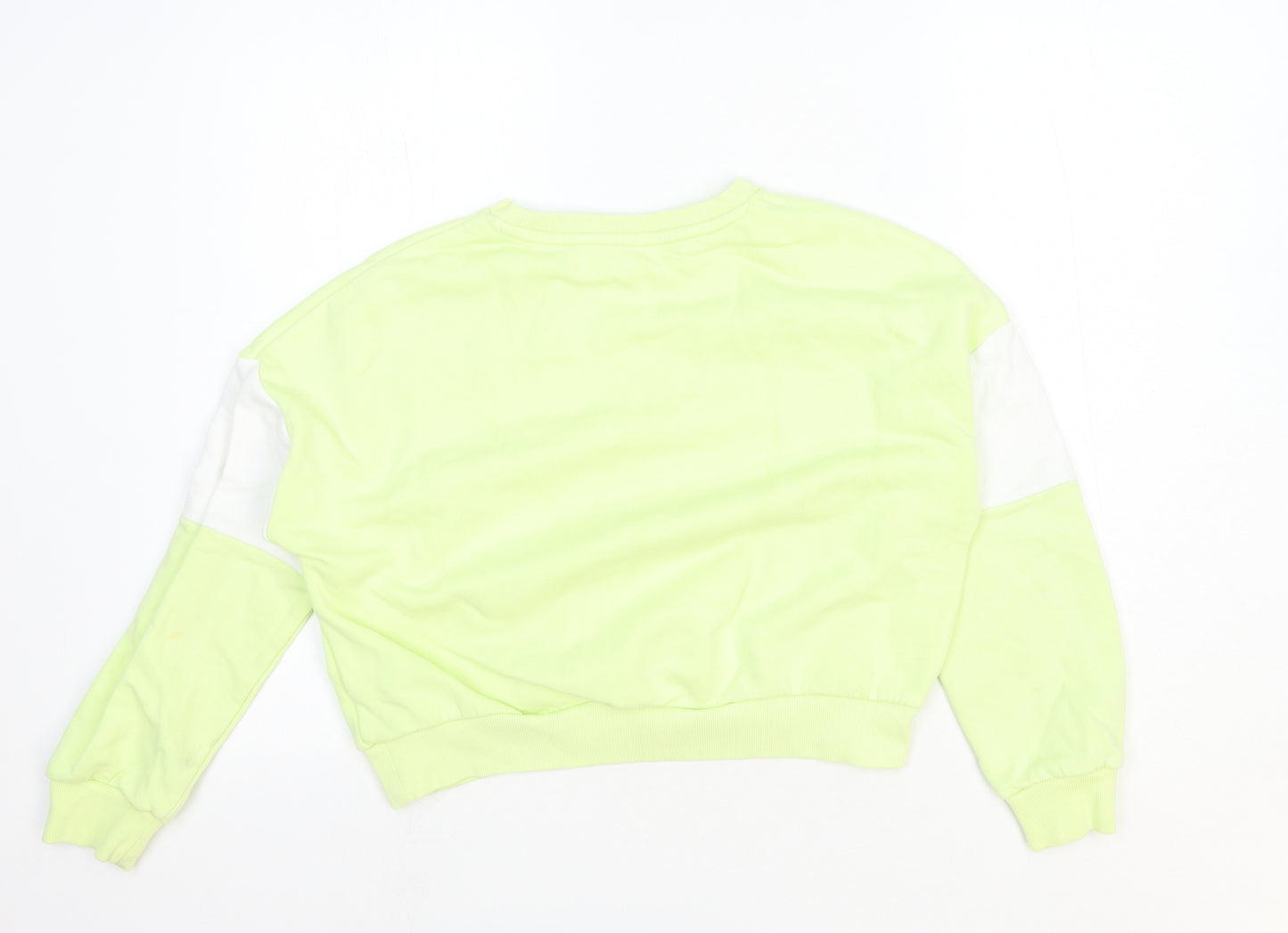 Marks and Spencer Girls Yellow Cotton Pullover Sweatshirt Size 10-11 Years Pullover