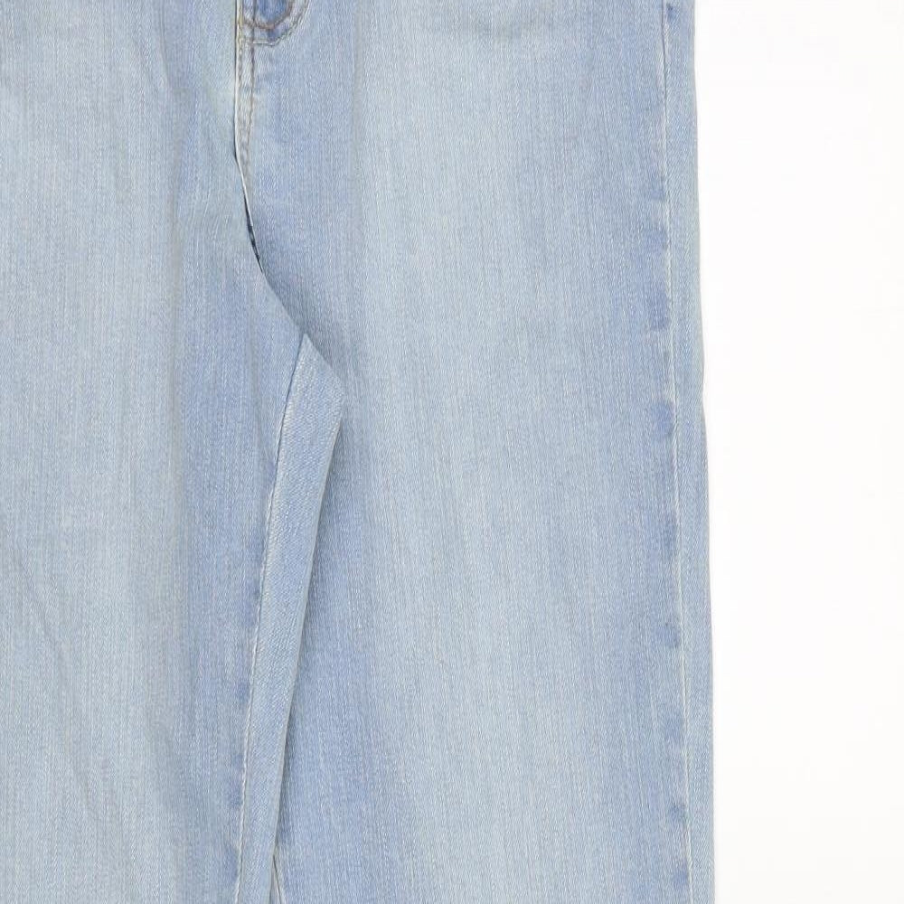 Papaya Womens Blue Cotton Bootcut Jeans Size 30 in L31 in Regular Zip