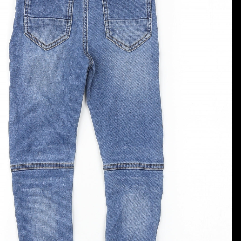 Matalan Boys Blue 100% Cotton Skinny Jeans Size 2-3 Years Regular Drawstring
