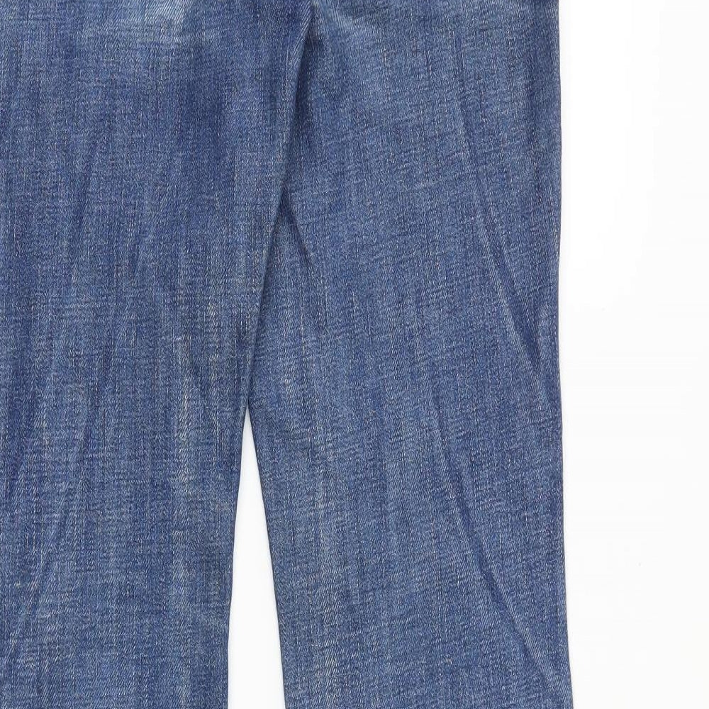 Diesel Womens Blue Cotton Straight Jeans Size 30 in L30 in Regular Zip