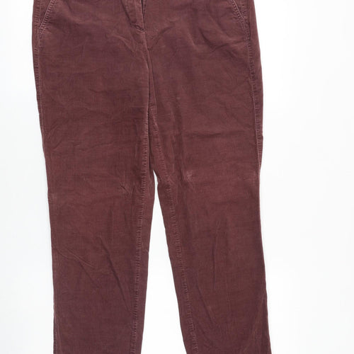 Gerry Weber Womens Pink Cotton Trousers Size 34 Regular Button