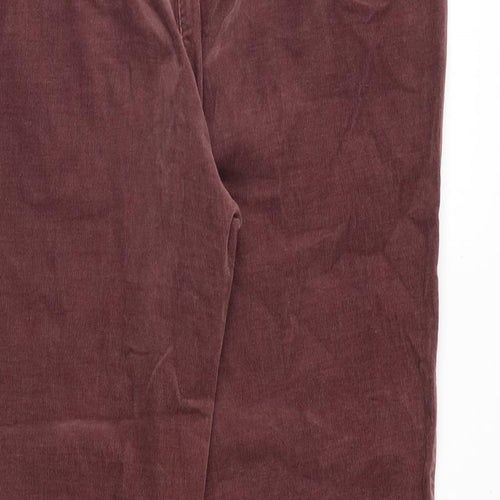 Gerry Weber Womens Pink Cotton Trousers Size 34 Regular Button