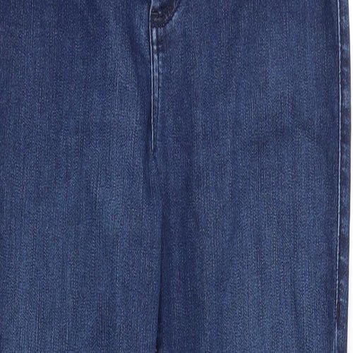 Topshop Womens Blue Cotton Skinny Jeans Size 30 in Slim Zip