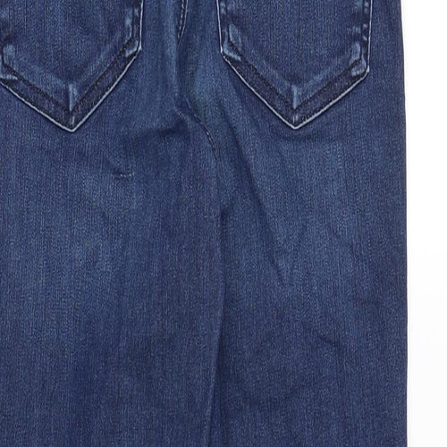 Topshop Womens Blue Cotton Skinny Jeans Size 30 in Slim Zip