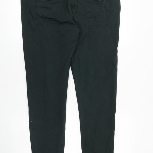 NEXT Womens Green Cotton Skinny Jeans Size 34 in Slim Zip