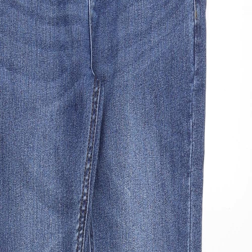 Marks and Spencer Womens Blue Cotton Skinny Jeans Size 26 Slim Zip