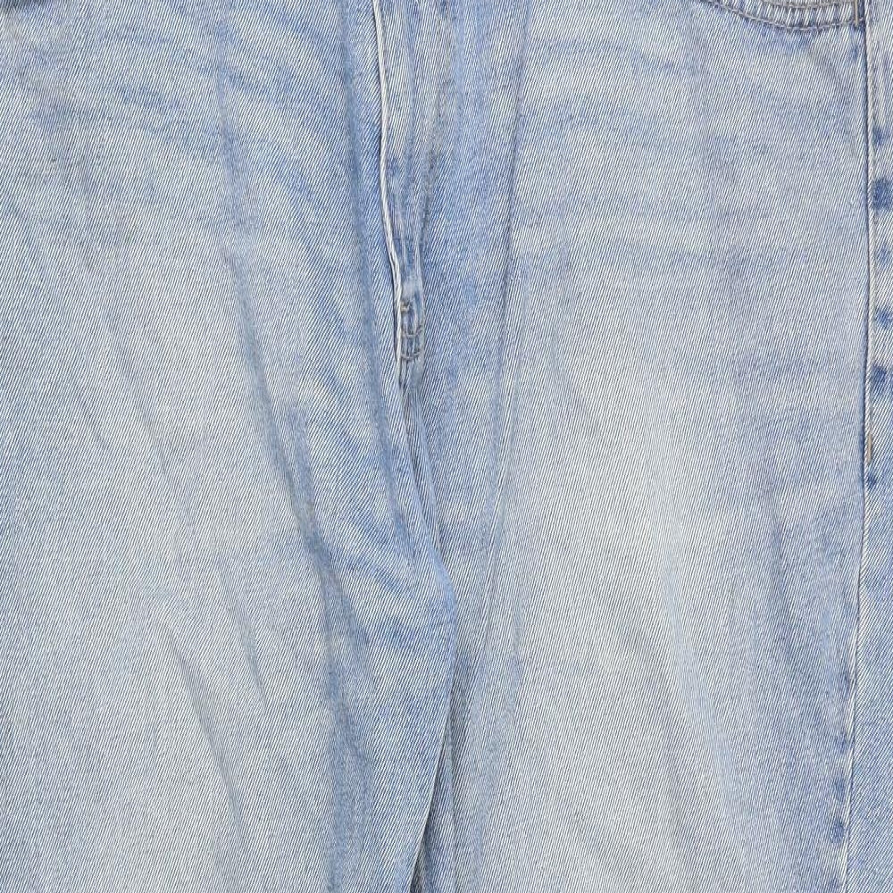 George Mens Blue Cotton Straight Jeans Size 40 in Regular Zip