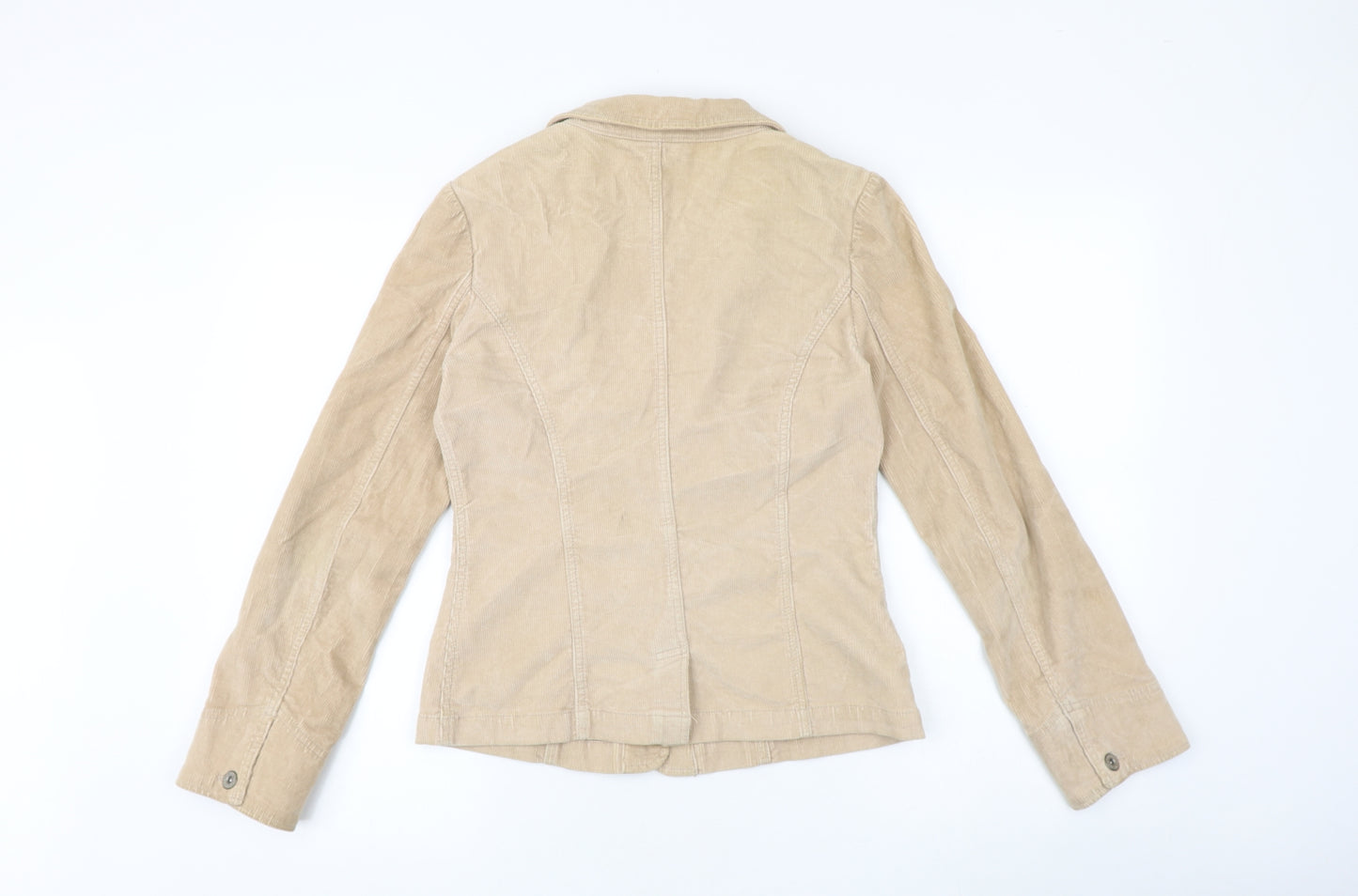 Moto Womens Beige Jacket Blazer Size 10 Button