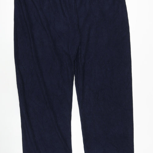 Cotton Traders Womens Blue Elastane Trousers Size 25 Regular