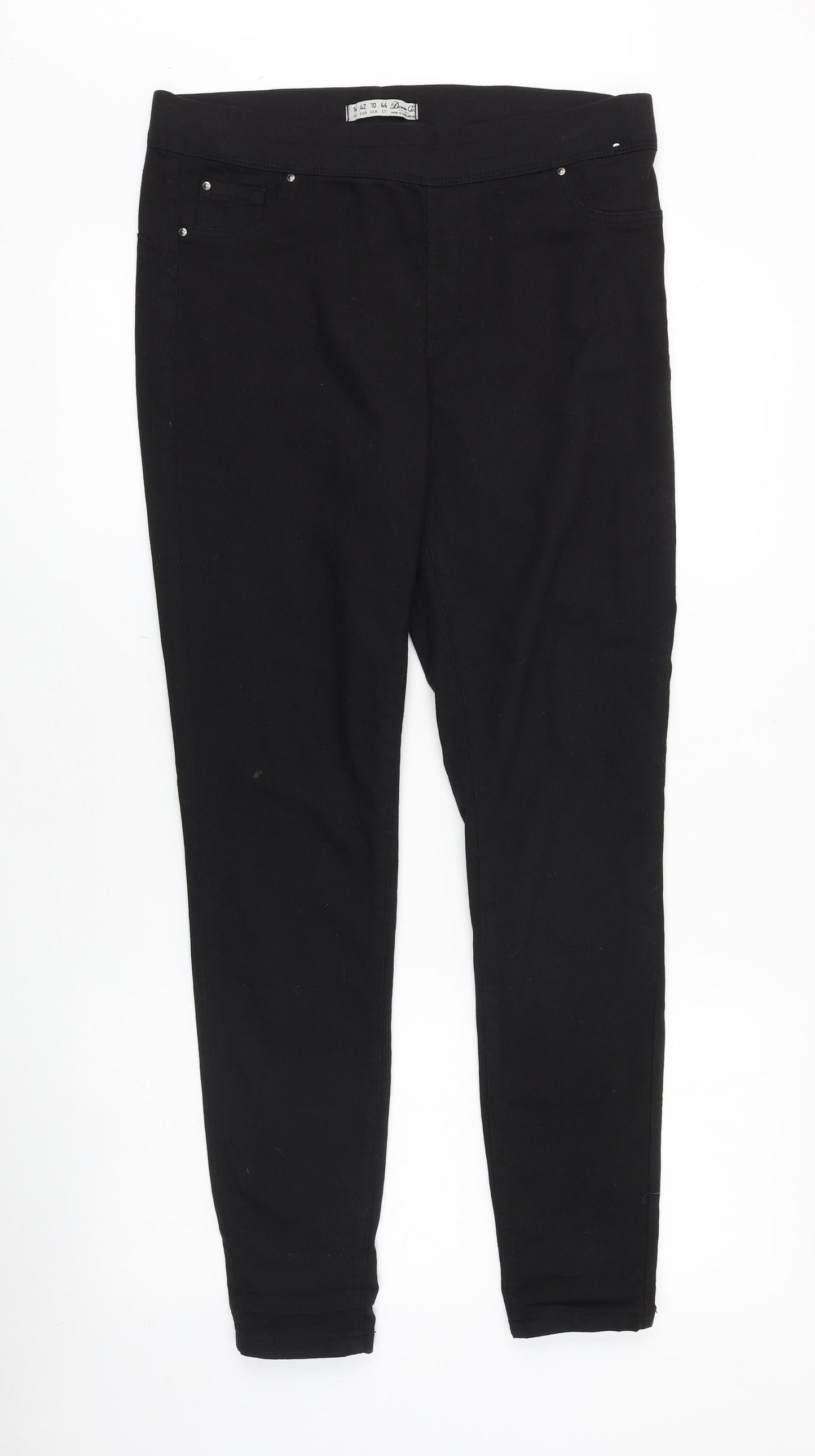 Denim & Co. Womens Black Cotton Jegging Jeans Size 14 Slim