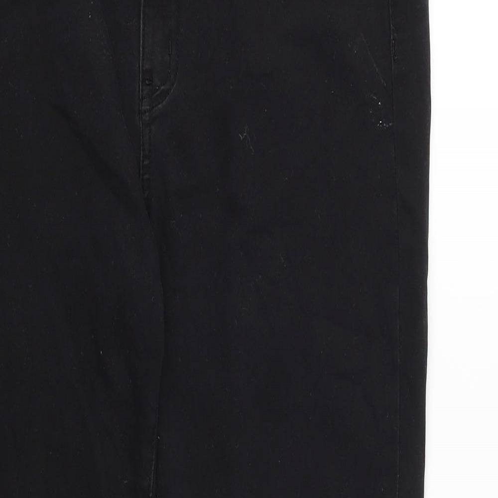 Denim & Co. Womens Black Cotton Skinny Jeans Size 16 Slim Zip