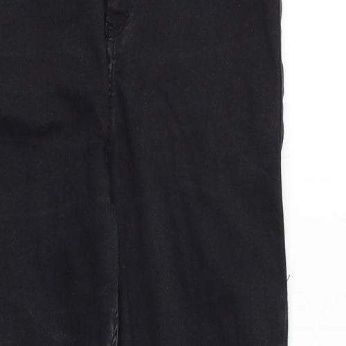 Topshop Womens Black Cotton Skinny Jeans Size 28 in Slim Zip