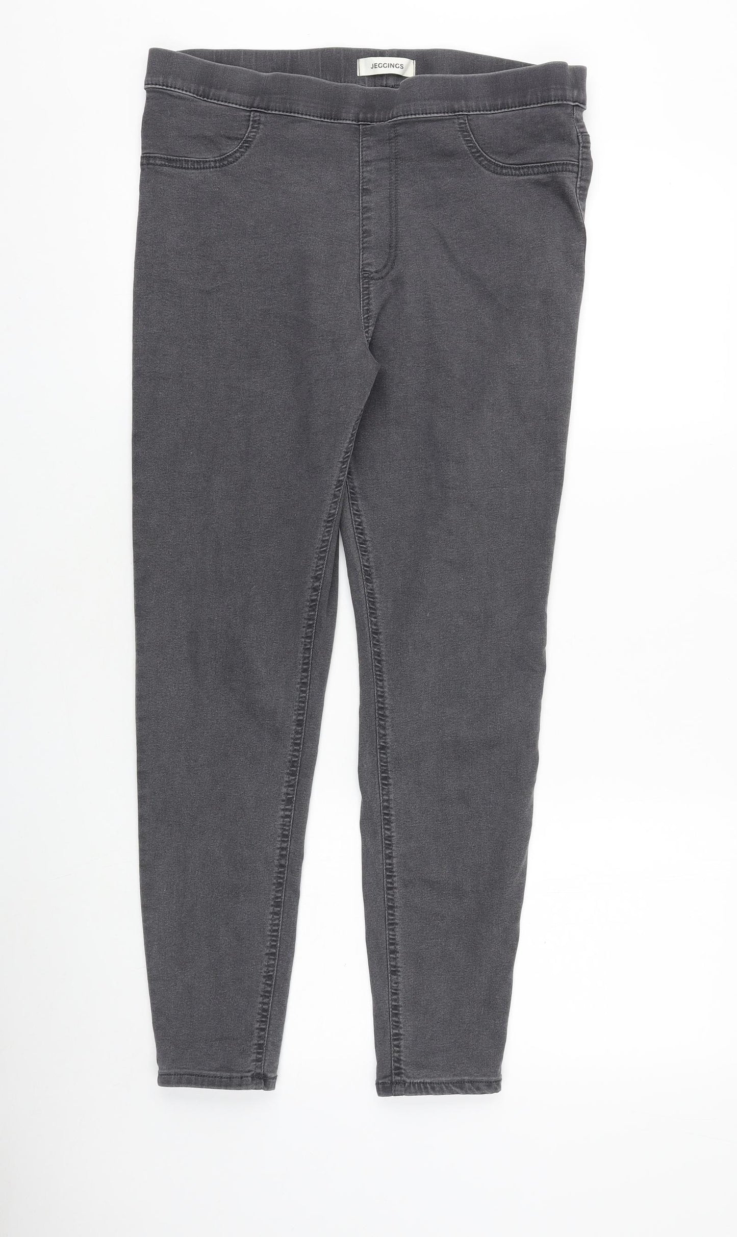 Marks and Spencer Womens Grey Cotton Jegging Jeans Size 14 Regular