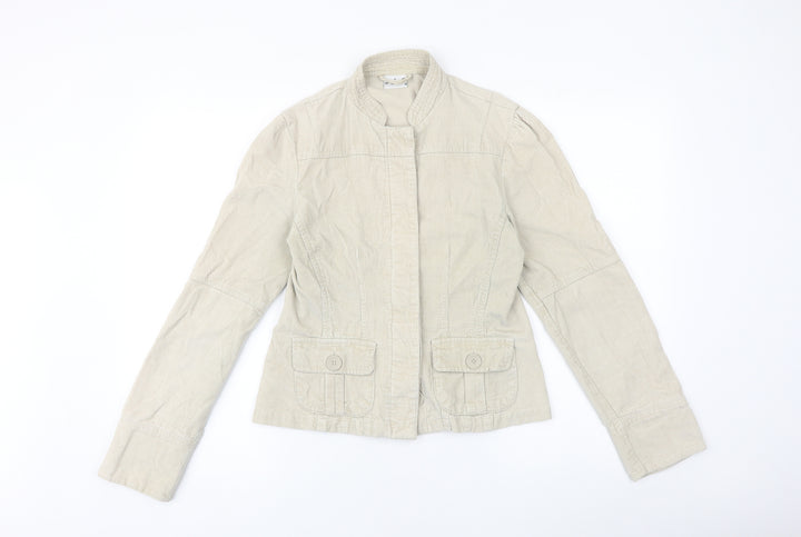 Select Womens Beige Jacket Size 10 Button