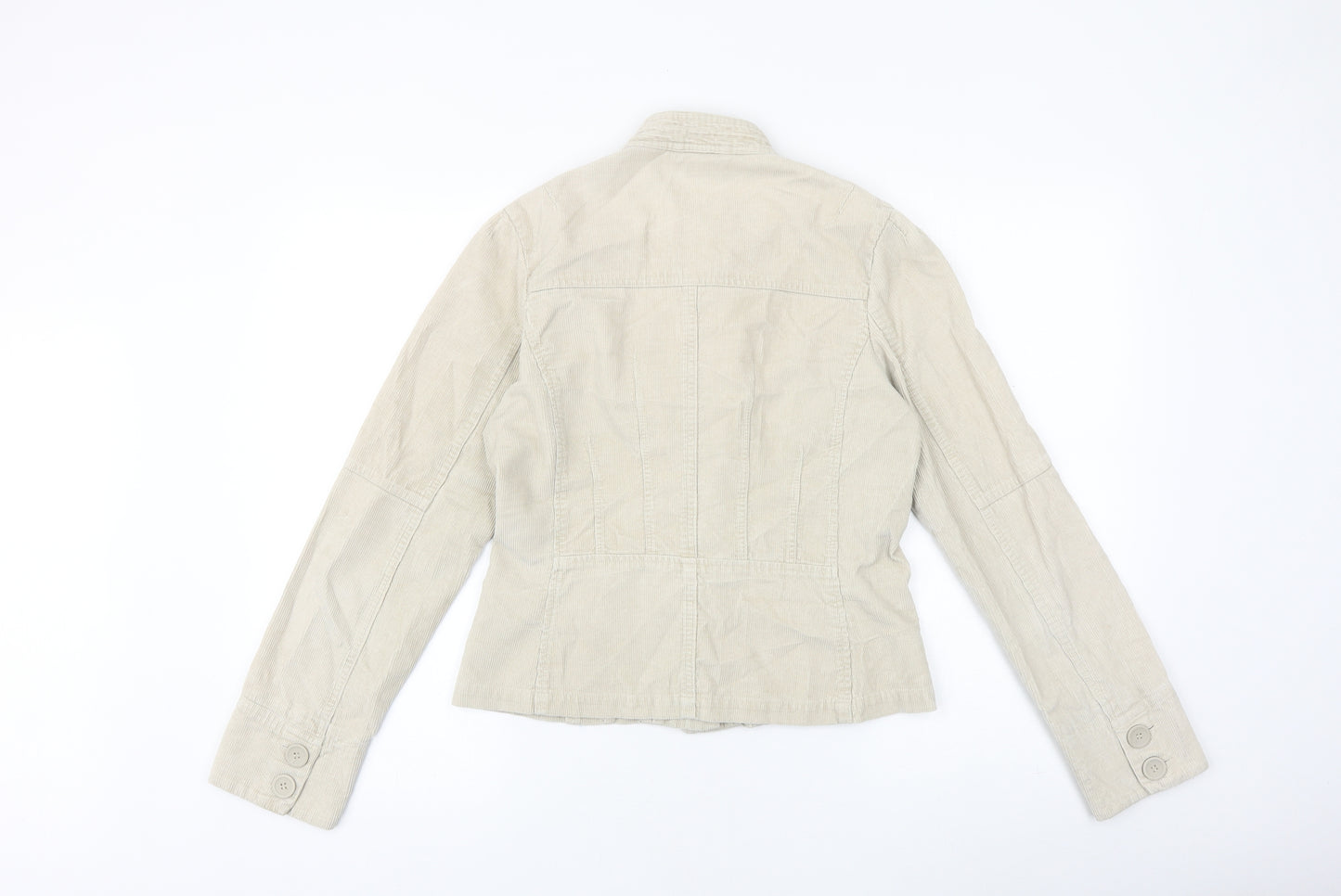 Select Womens Beige Jacket Size 10 Button